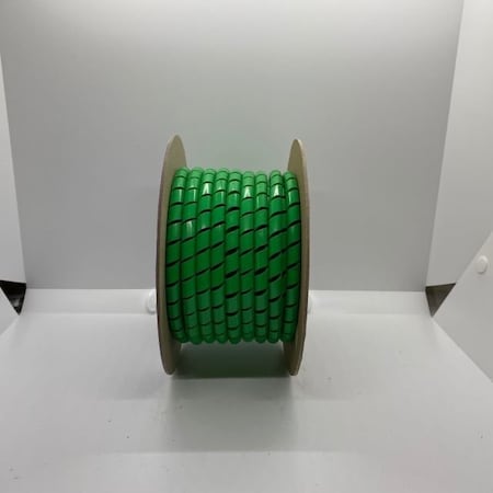 Heli-Tube Forward Cut Cable Sleeve, 0.271 in Inside Dia., 3/8 in to 4 in Max Bundle Dia., 50 ft, LDPE, Green HT 3/8 C GR-50
